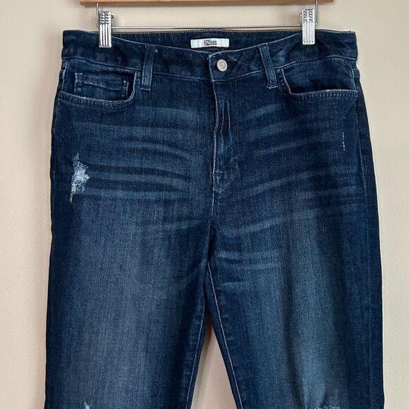 Tommy Hilfiger Medium Wash Distressed High Rise Crop Jeans Size 12 - Picture 2 of 7